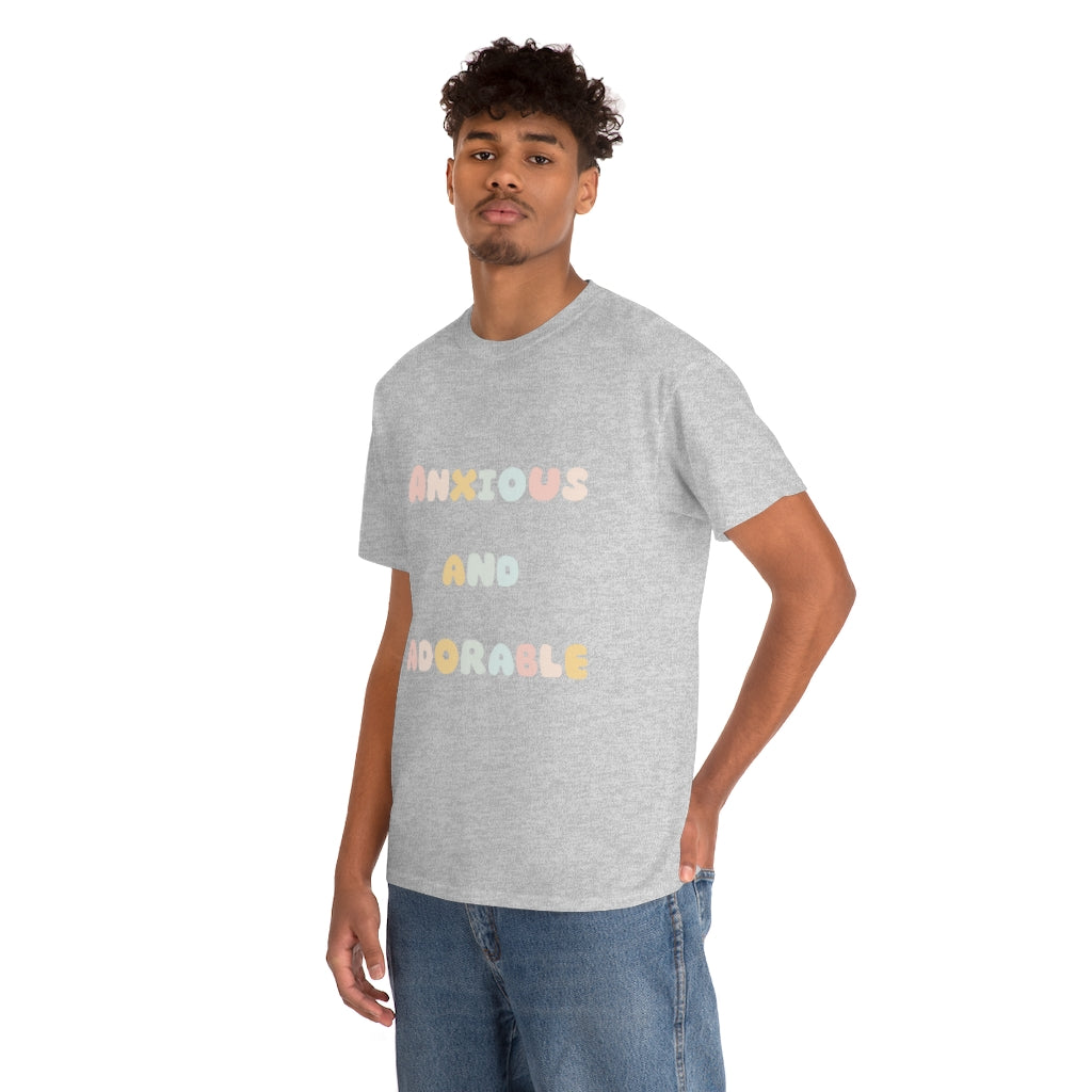 Anxious and Adorable Unisex Heavy Cotton Tee