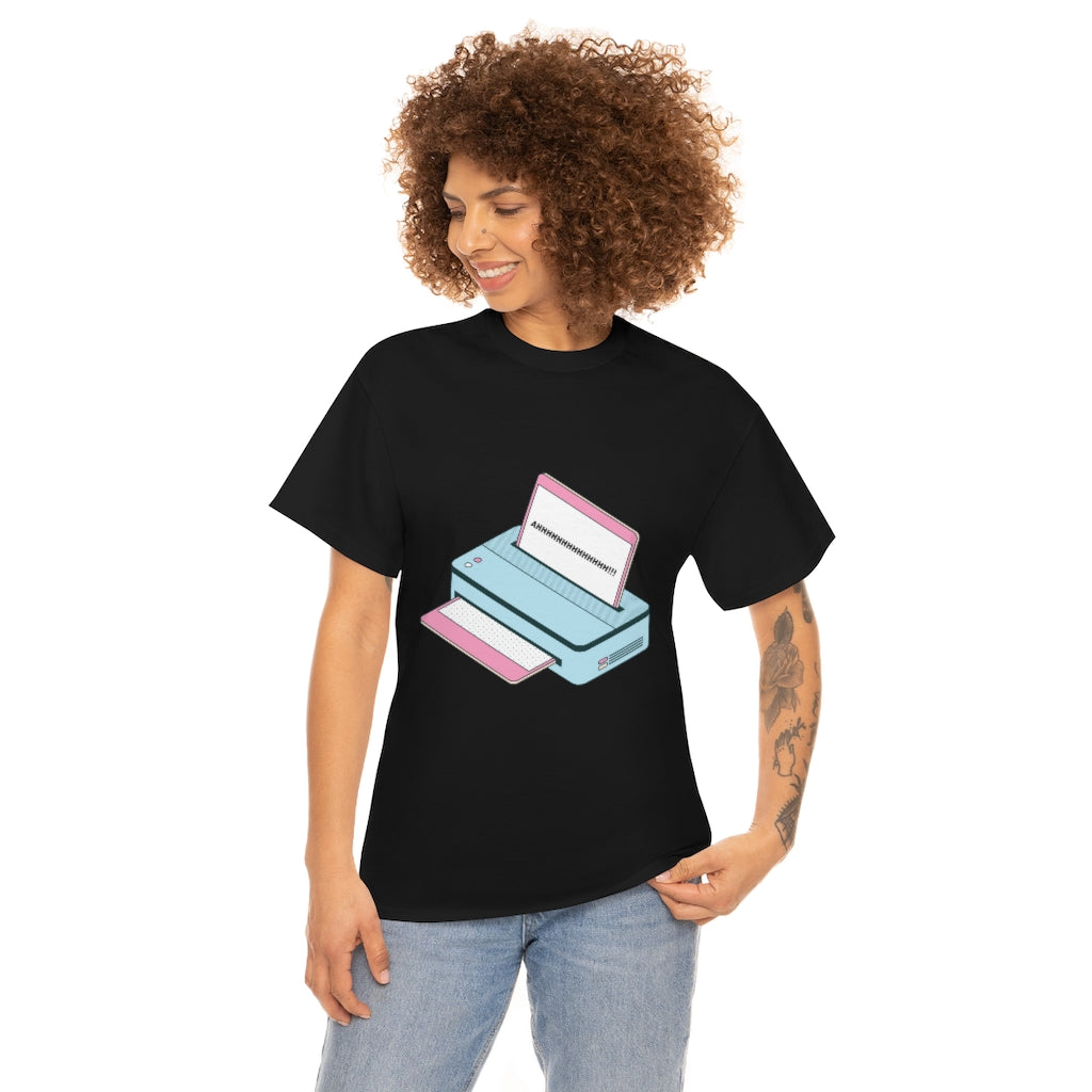 AHHHHHH Computer Message Unisex Heavy Cotton Tee