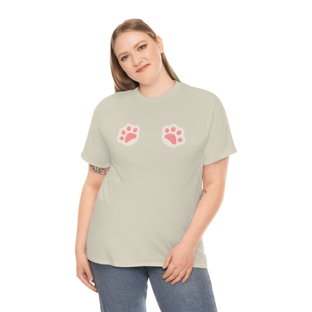 TOE BEANS Cat Paw Unisex Heavy Cotton Tee