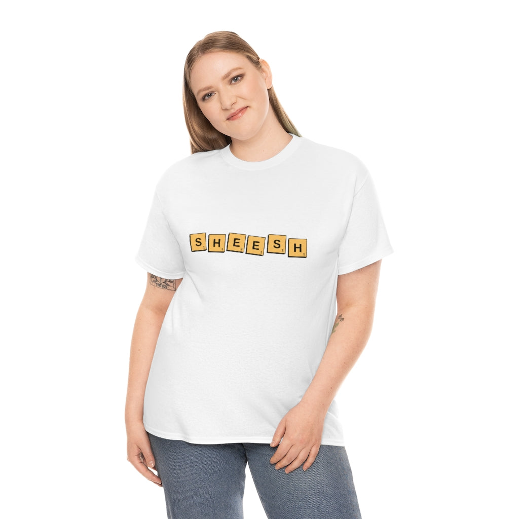 SHEESH Scrabble Inspired Unisex Heavy Cotton Tee