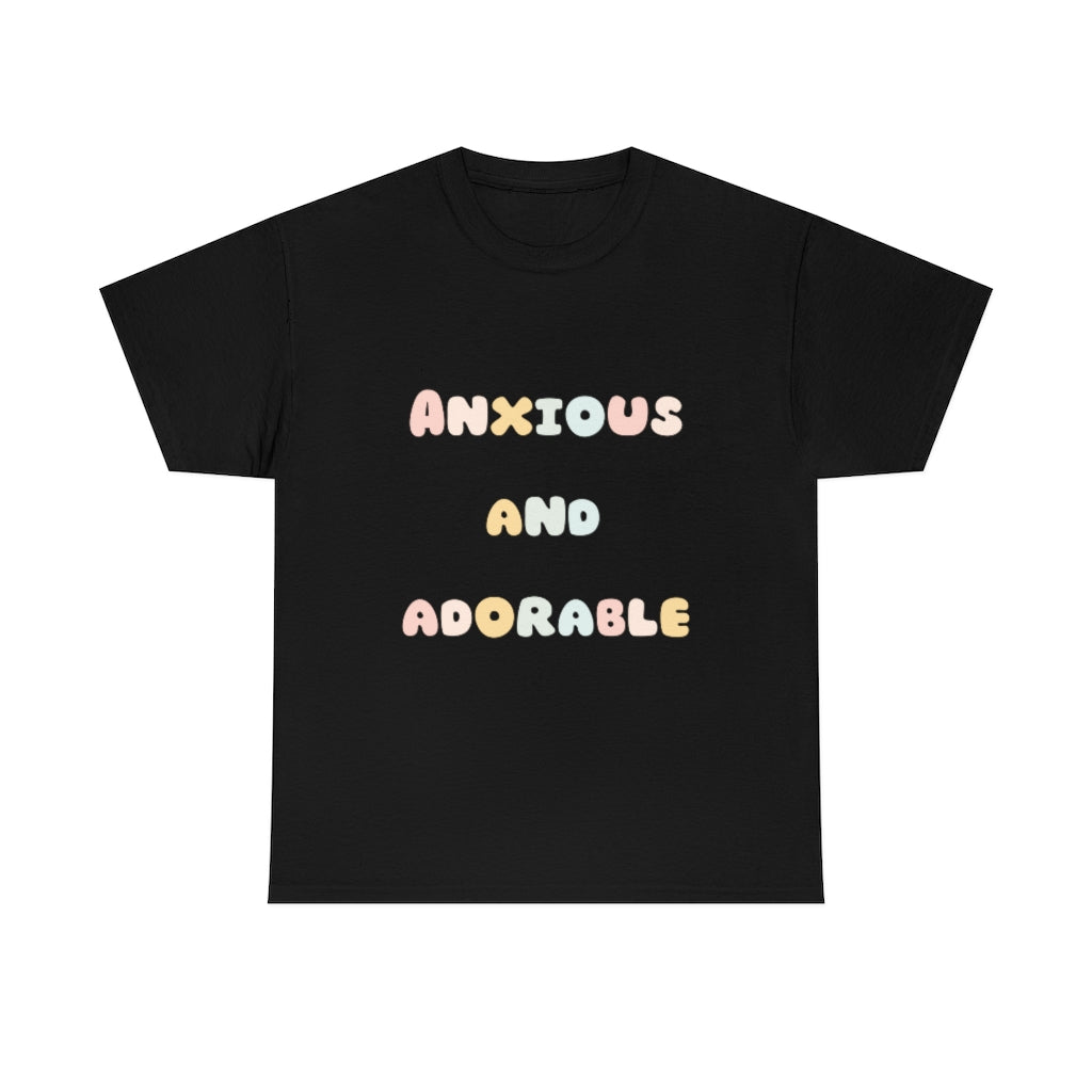 Anxious and Adorable Unisex Heavy Cotton Tee