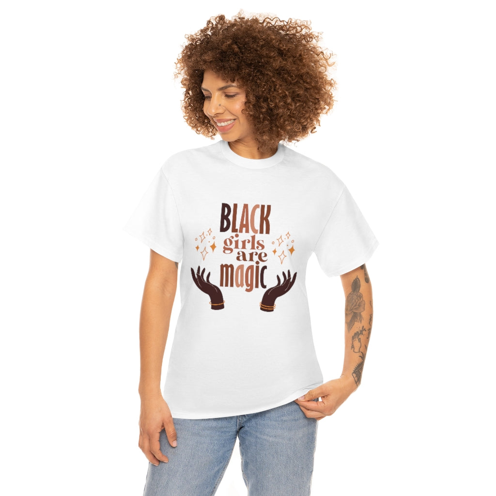 Black Girls Are Magic Heavy Cotton Tee, Afrocentric Shirt, Afro American Shirt, Black Woman Shirt, Black Girl Magic Shirt, BLM Shirt