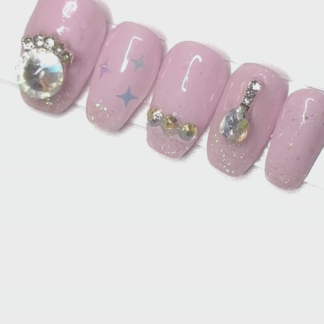 👑 HANDPAINTED PRINCESS SYDNEY NAIL SET 👑