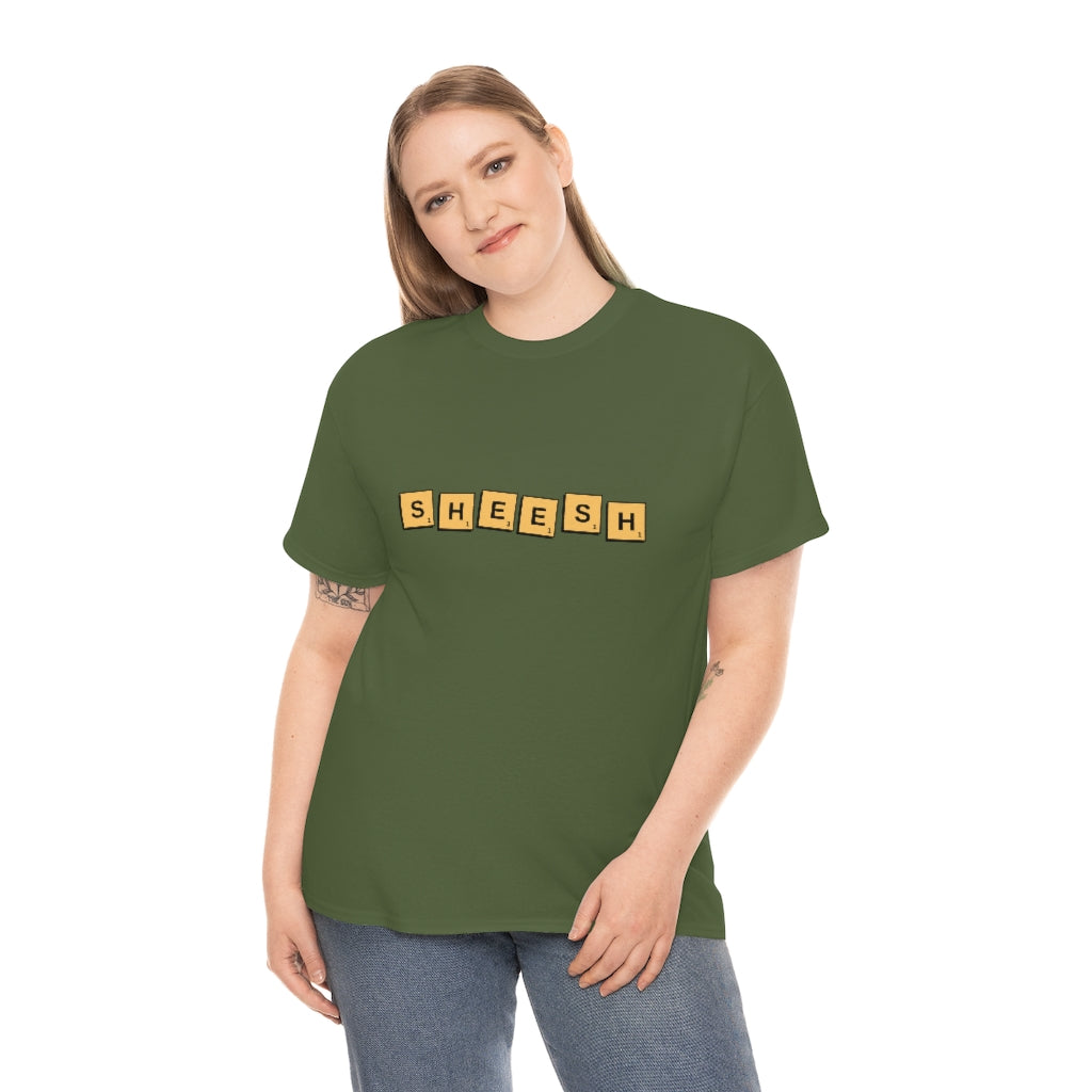 SHEESH Scrabble Inspired Unisex Heavy Cotton Tee