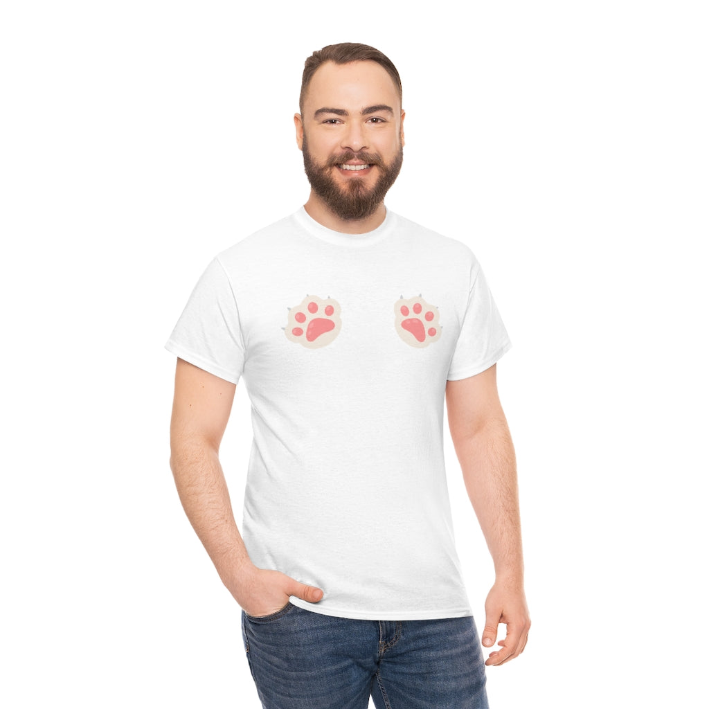 TOE BEANS Cat Paw Unisex Heavy Cotton Tee