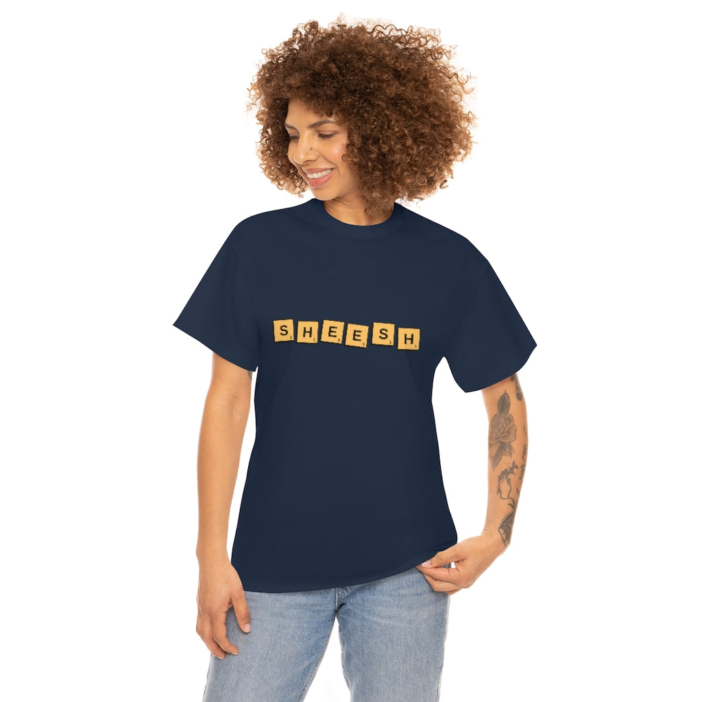 SHEESH Scrabble Inspired Unisex Heavy Cotton Tee