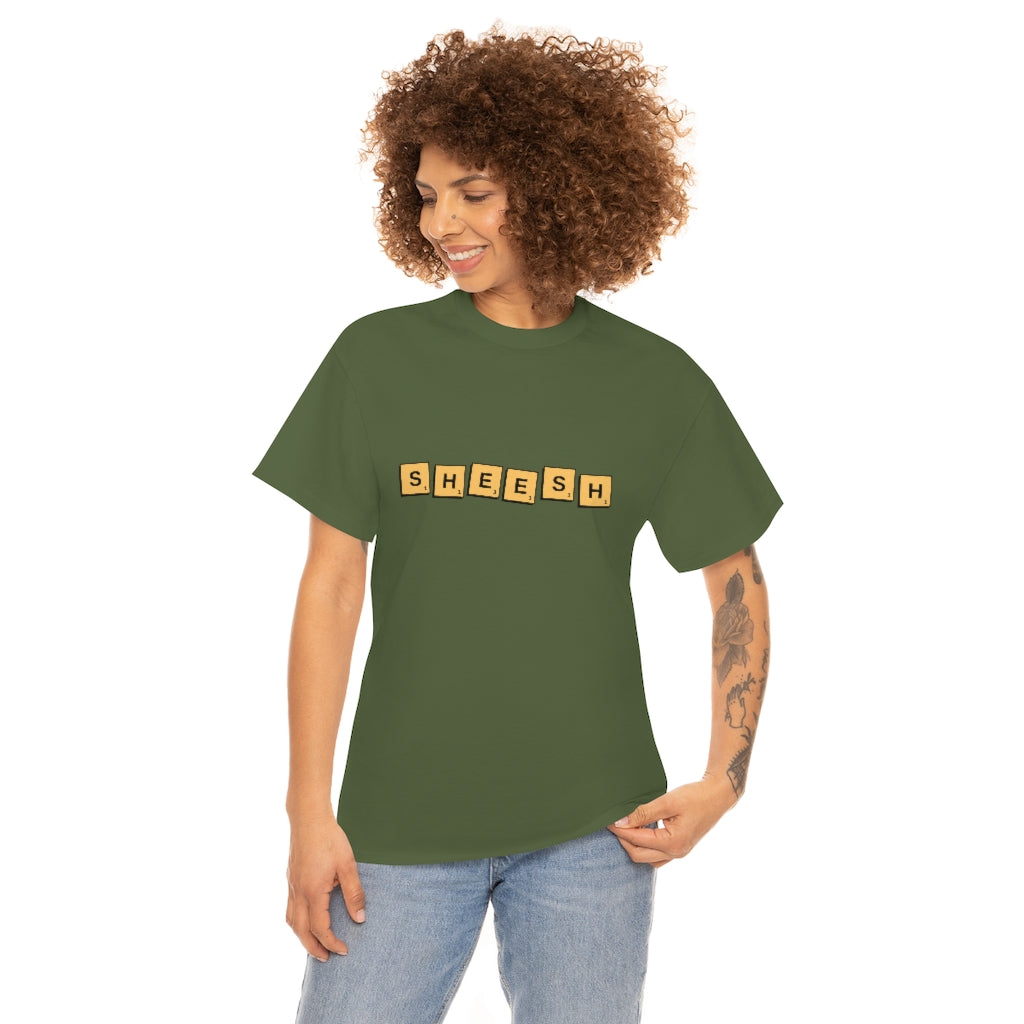 SHEESH Scrabble Inspired Unisex Heavy Cotton Tee