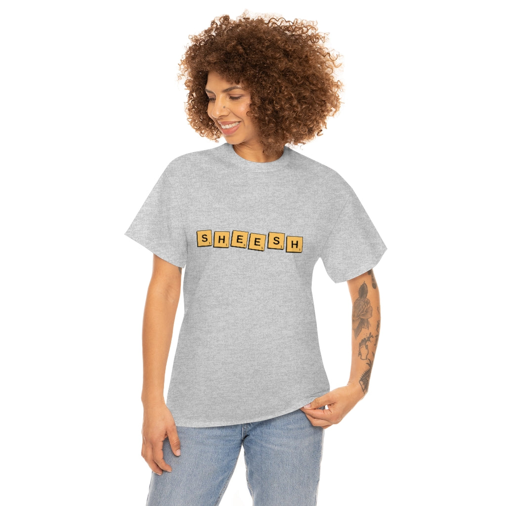 SHEESH Scrabble Inspired Unisex Heavy Cotton Tee