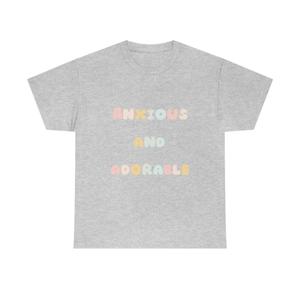 Anxious and Adorable Unisex Heavy Cotton Tee