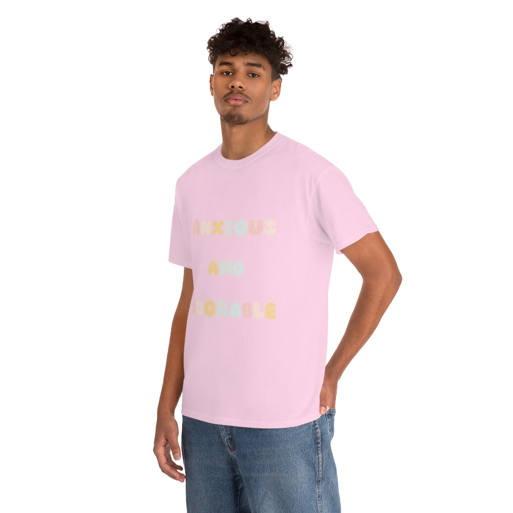 Anxious and Adorable Unisex Heavy Cotton Tee