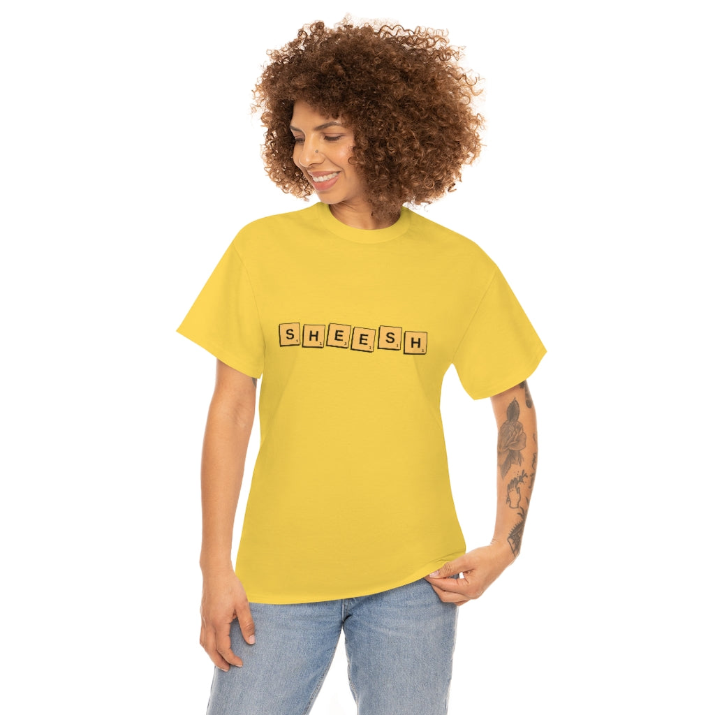 SHEESH Scrabble Inspired Unisex Heavy Cotton Tee