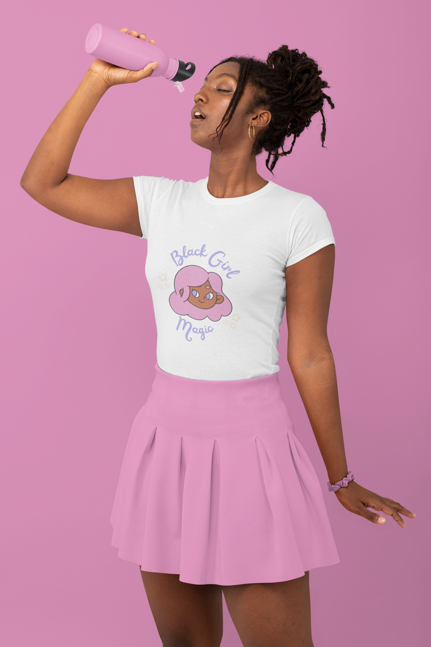 Kawaii Anime Black Girl Magic Heavy Cotton Tee