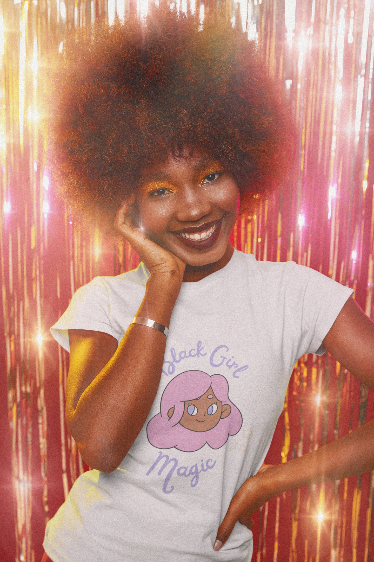 Kawaii Anime Black Girl Magic Heavy Cotton Tee